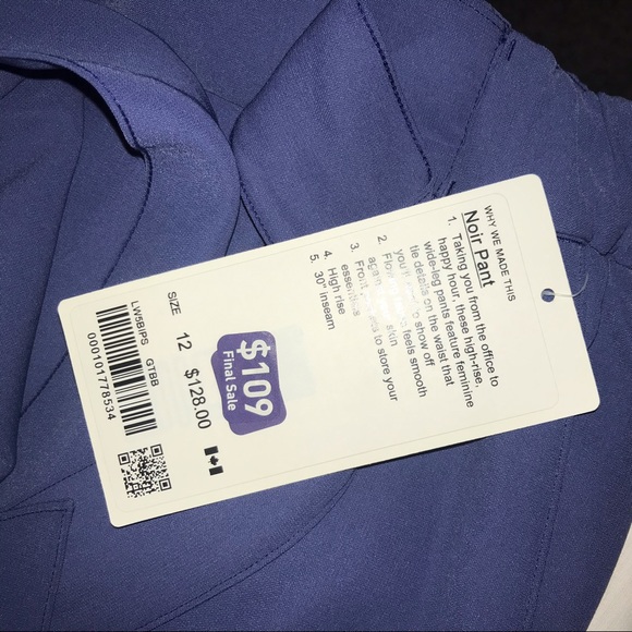 Lululemon Noir Pants - 12 - Picture 4 of 8